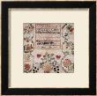 Silk On Linen Needlework Sampler, 19Th Century by Esther Matlock Limited Edition Print