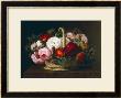 Roses In A Basket On A Ledge, 1838 by Johan Laurentz Jensen Limited Edition Print