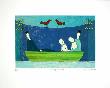 Two Dogs In A Boat by Annora Spence Limited Edition Print