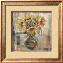 Sunflowers In Bronze Vase by Silvia Vassileva Limited Edition Print