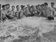 Dorothy Lamour Swimming With Members Of Battery A At Party by William C. Shrout Limited Edition Print