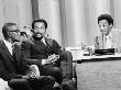 Comedian Bill Cosby As Guest Host On The Tonight Show, Interviewing Satchel Paige And Jim Brown by Henry Groskinsky Limited Edition Pricing Art Print