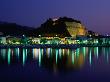 View Of Castle Across Illuminated Harbour In Denia (Costa Blanca), Alicante, Spain by David Tomlinson Limited Edition Print