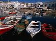 Boats In Harbour, Mykonos Town, Greece by Wayne Walton Limited Edition Print