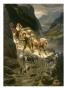 Down From The Mountain (Oil On Canvas) by Knud Bergslien Limited Edition Pricing Art Print