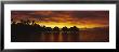 Silhouette Of Stilt Houses On The Beach, Bora Bora, French Polynesia by Panoramic Images Limited Edition Print