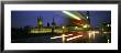 Traffic Moving In The Night, Houses Of Parliament, London, England by Panoramic Images Limited Edition Pricing Art Print