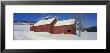 Barn In A Snow Covered Landscape, Quechee, Vermont, Usa by Panoramic Images Limited Edition Print