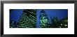 Buildings Lit Up At Night, Sir Norman Foster Building, Swiss Re Tower, London, England by Panoramic Images Limited Edition Print