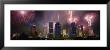 Fireworks Over Buildings In A City, Houston, Texas, Usa by Panoramic Images Limited Edition Print
