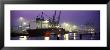 Port, Night, Illuminated, Hamburg, Germany by Panoramic Images Limited Edition Print