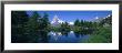 Reflection Of A Snow Covered Mountain In A Lake, Grindjisee, Matterhorn, Zermatt, Switzerland by Panoramic Images Limited Edition Pricing Art Print