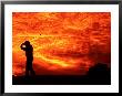 Golfer And Sunset With Dramatic Clouds by Bill Bachmann Limited Edition Print