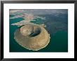 Aerial View Of A Volcanic Crater On A Shore by Bobby Haas Limited Edition Print
