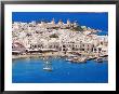 Aerial View Of Mykonos, Hora And Harbour, Cyclades, Greek Islands, Greece, Mediterranean by Marco Simoni Limited Edition Print
