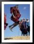 Masai Warriors Perform Jumping Dance, Masai Mara National Park, Kenya, East Africa, Africa by D H Webster Limited Edition Print