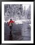 Man Fly Fishing In Fall River, Oregon, Usa by Janell Davidson Limited Edition Print