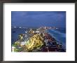 Aerial Of Cancun At Night, Mexico by Peter Adams Limited Edition Print