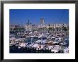 Boats Moored At Port Vell, Barcelona, Spain by Bill Wassman Limited Edition Print