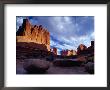 Sandstone Towers And Boulders In Park Avenue, Arches National Park, Utah, Usa by Gareth Mccormack Limited Edition Print
