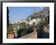 Taormina From The Public Gardens, Island Of Sicily, Italy, Mediterranean by Sheila Terry Limited Edition Print