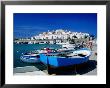 Harbour Boats With Citadel In Background, Castellon De La Plana, Valencia, Spain by David Tomlinson Limited Edition Print