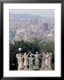 Sculpture With Barcelona In Background, Spain by David Marshall Limited Edition Pricing Art Print