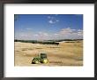 View Of Hampshire Countryside Cultivating A Ploughed Field, August by Ronald Toms Limited Edition Print