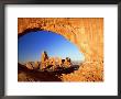 Turret Arch Through North Window At Sunrise, Arches National Park, Moab, Utah, Usa by Lee Frost Limited Edition Print