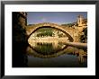Il Ponte Vecchio And Nervia River Reflection, Riviera Di Ponente, Dolceacqua, Liguria, Italy by Walter Bibikow Limited Edition Print