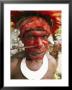An Am-Kopei Clansmen Follows Tradition By Painting His Face Bright Red And Wearing Many Ornaments by Jodi Cobb Limited Edition Print