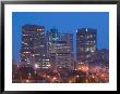 Downtown Highrise Buildings From The Forks At Dawn, Winnipeg, Manitoba by Walter Bibikow Limited Edition Print