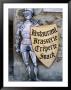 Knight In Armour Restaurant Sign In Medieval Walled City, Carcassonne, France by Dallas Stribley Limited Edition Pricing Art Print