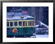 Tram In Snow On Alaskan Way, Seattle, Washington, Usa by Lawrence Worcester Limited Edition Print