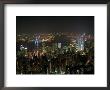 Elevated View Of Hong Kong Skyline At Night by David Ball Limited Edition Print