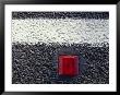 White Line And Red Reflective Marker Set Into The Road Bitumen, Australia by Jason Edwards Limited Edition Print