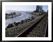 Train Tracks Leading To Bellingham, With San Juan Islands In Distance, Washington State by Aaron Mccoy Limited Edition Print