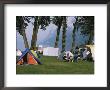Camping At Wallensee, Churfirsten Range Near Wallenstadt, Switzerland by Walter Rawlings Limited Edition Print