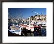 Fishing Boats In The Harbour, Sanary-Sur-Mer, Var, Cote D'azur, Provence, France by Ruth Tomlinson Limited Edition Print