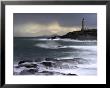 Ardnamuchan Lighthouse In Winter Storm At Sunset, Ardnamurchan, Uk by David Clapp Limited Edition Print