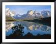 Cuernos Del Paine 2600M From Lago Pehoe, Torres Del Paine National Park, Patagonia, Chile by Geoff Renner Limited Edition Print
