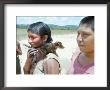 Gorotire Indian Girl With Pet Coati, Xingu, Brazil, South America by Robin Hanbury-Tenison Limited Edition Print