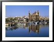 Town Skyline, St.Joseph Church And Harbour, Msida, Malta by Steve Vidler Limited Edition Print