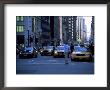 Main Hailing Taxi In Downtown Manhattan, New York, New York State, Usa by Yadid Levy Limited Edition Print