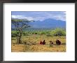 Bushland With Maasai Tribesmen, Mukogodo Hills, Laikihia, Kenya by N A Callow Limited Edition Pricing Art Print