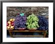 Grapes And Nectarines On A Bench At A Siena Market, Tuscany, Italy by Todd Gipstein Limited Edition Pricing Art Print