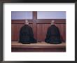 Two Monks During Za-Zen Meditation In The Sodo Or Zazendo Hall, Elheiji Zen Monastery, Japan by Ursula Gahwiler Limited Edition Print