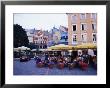 Restaurants In Dome Cathedral Square, Old Town, Riga, Latvia, Baltic States by Yadid Levy Limited Edition Print