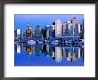 City Skyline And Coal Harbour, Dusk, Vancouver, Canada by David Tomlinson Limited Edition Print
