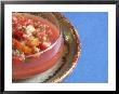 Dish With Salsa On Blue Background by Carol & Mike Werner Limited Edition Pricing Art Print